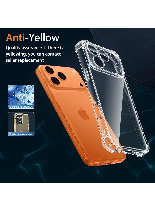 Case Compatible with iPhone 17 Pro  Cover Silicone Transparent TPU Gorilla Anti-shock Protector Camera Shockproof Corners - Clear - Image 3